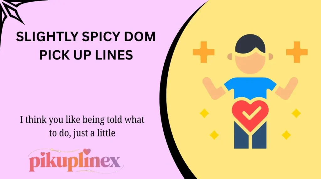 Slightly Spicy Dom Pick Up Lines
