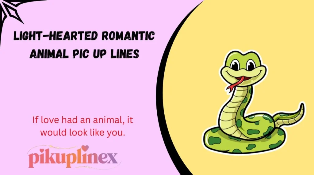 Light-Hearted Romantic Animal Pic Up Lines