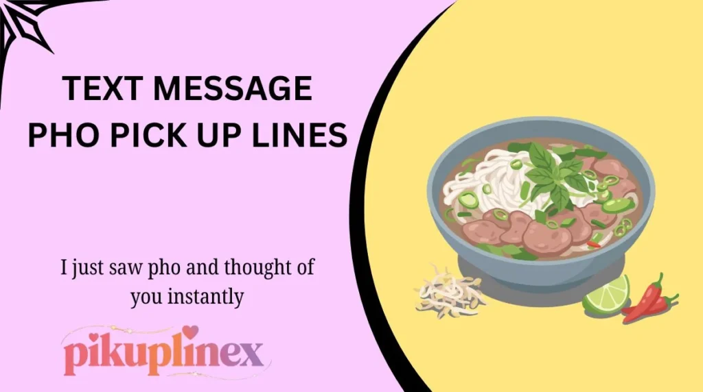 Text Message Pho Pick Up Lines